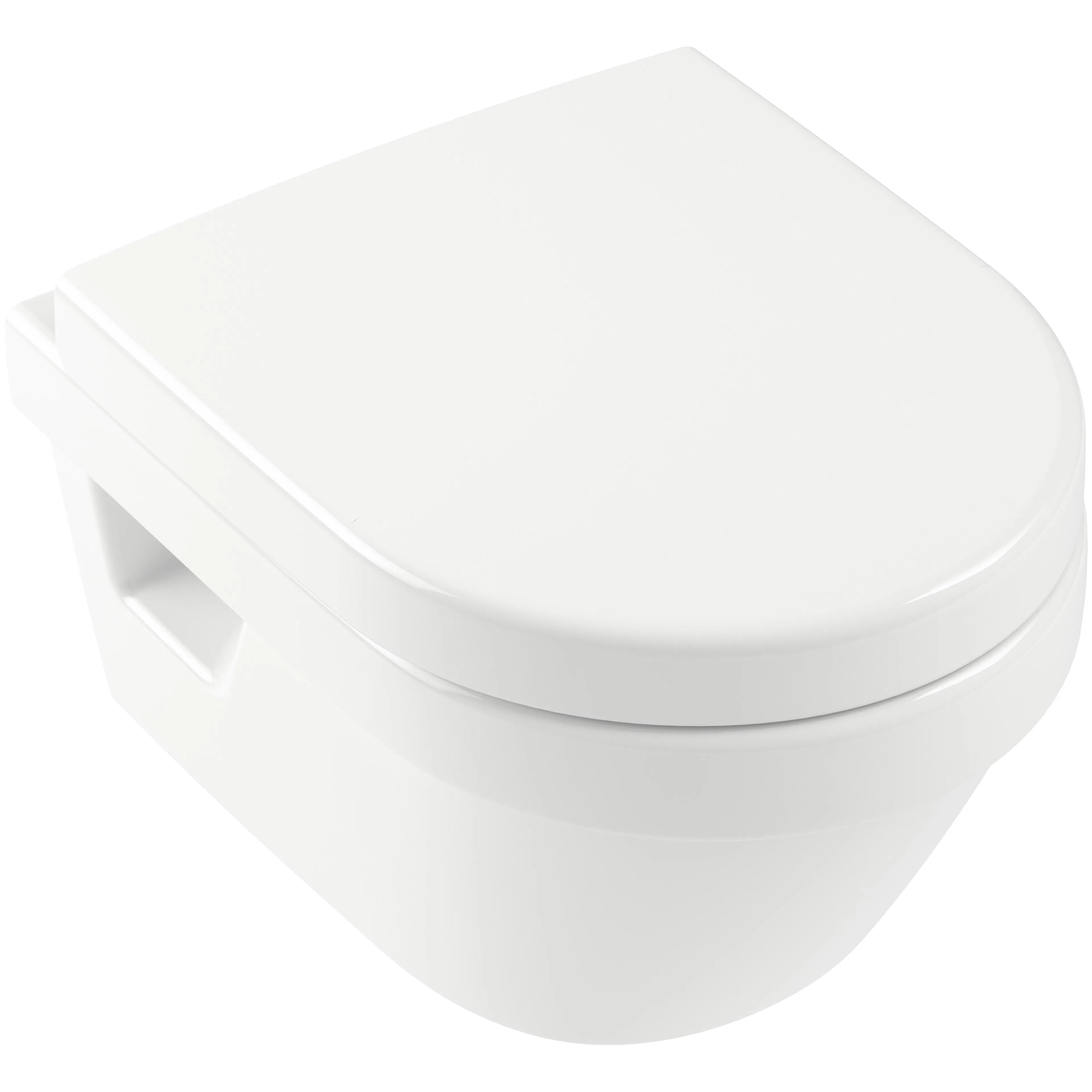 Vägghängd toalett Villeroy & Boch Architectura 4687R001 Vit Alpin, utan Ceramic Plus med Toalettsits