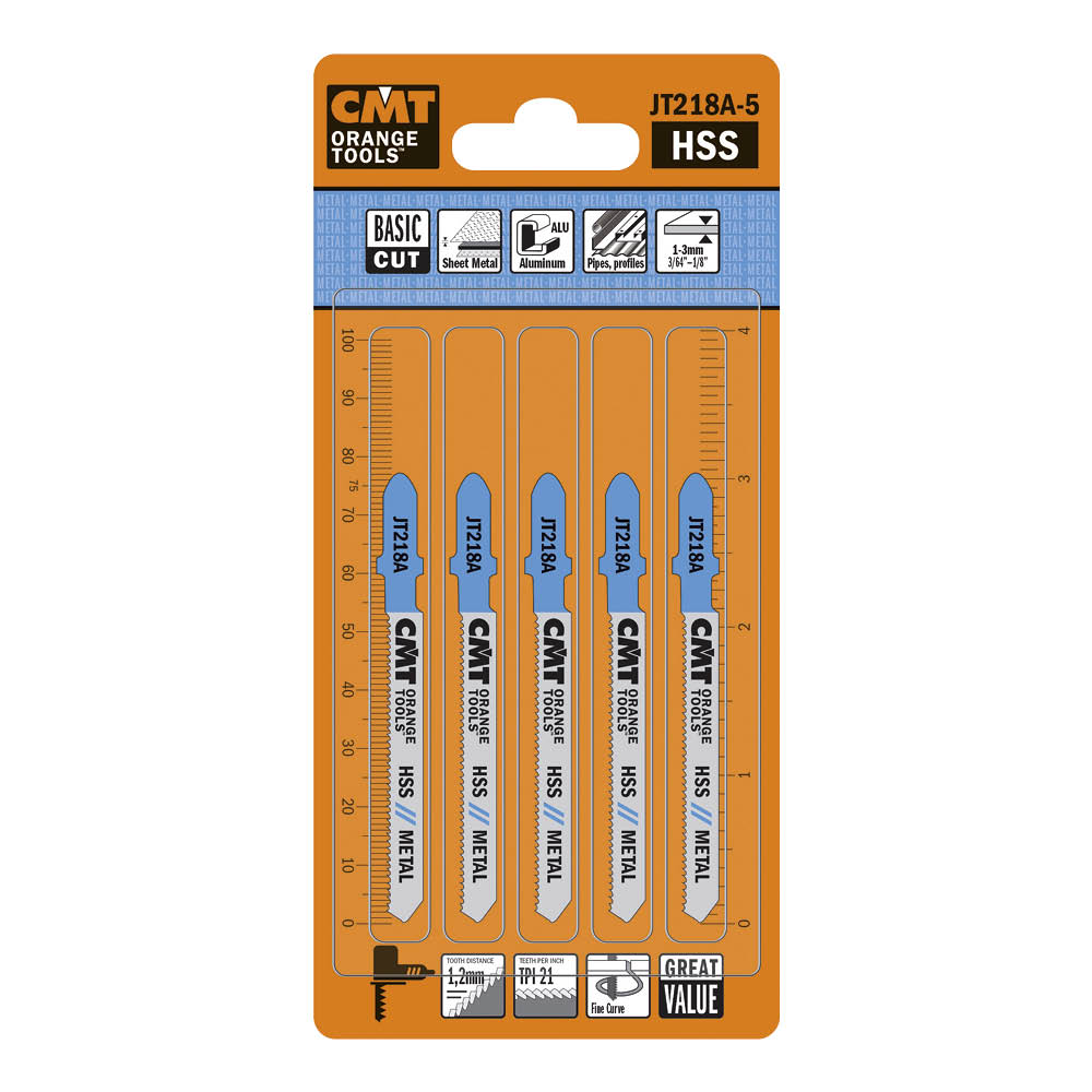 Sticksågblad CMT Orange Tools 50mm HSS Metal Basic 5 st