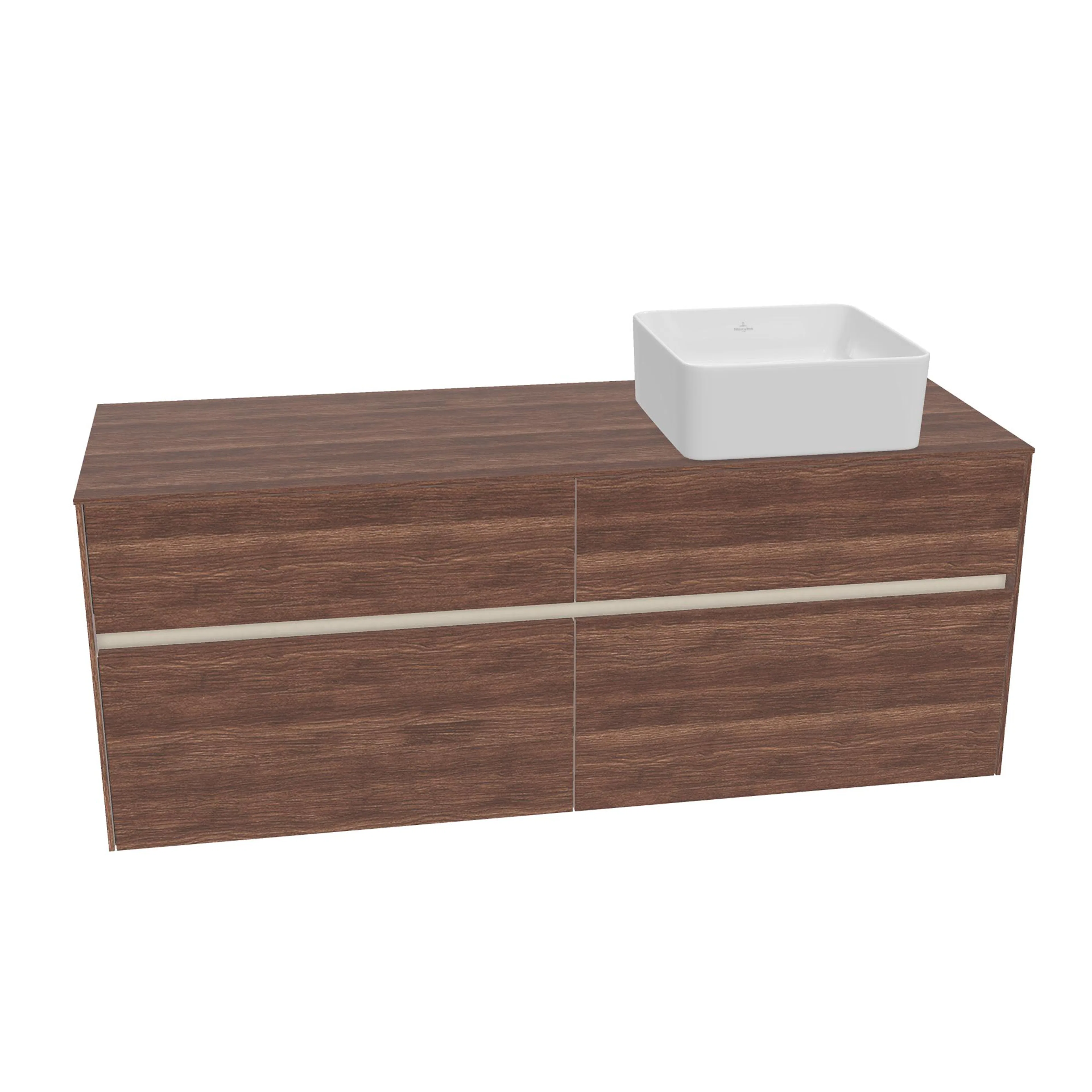 Tvättställsskåp Villeroy & Boch Collaro C04700VJ Nordisk Ek B: 1400 mm för Tvättställ Höger utan Belysning