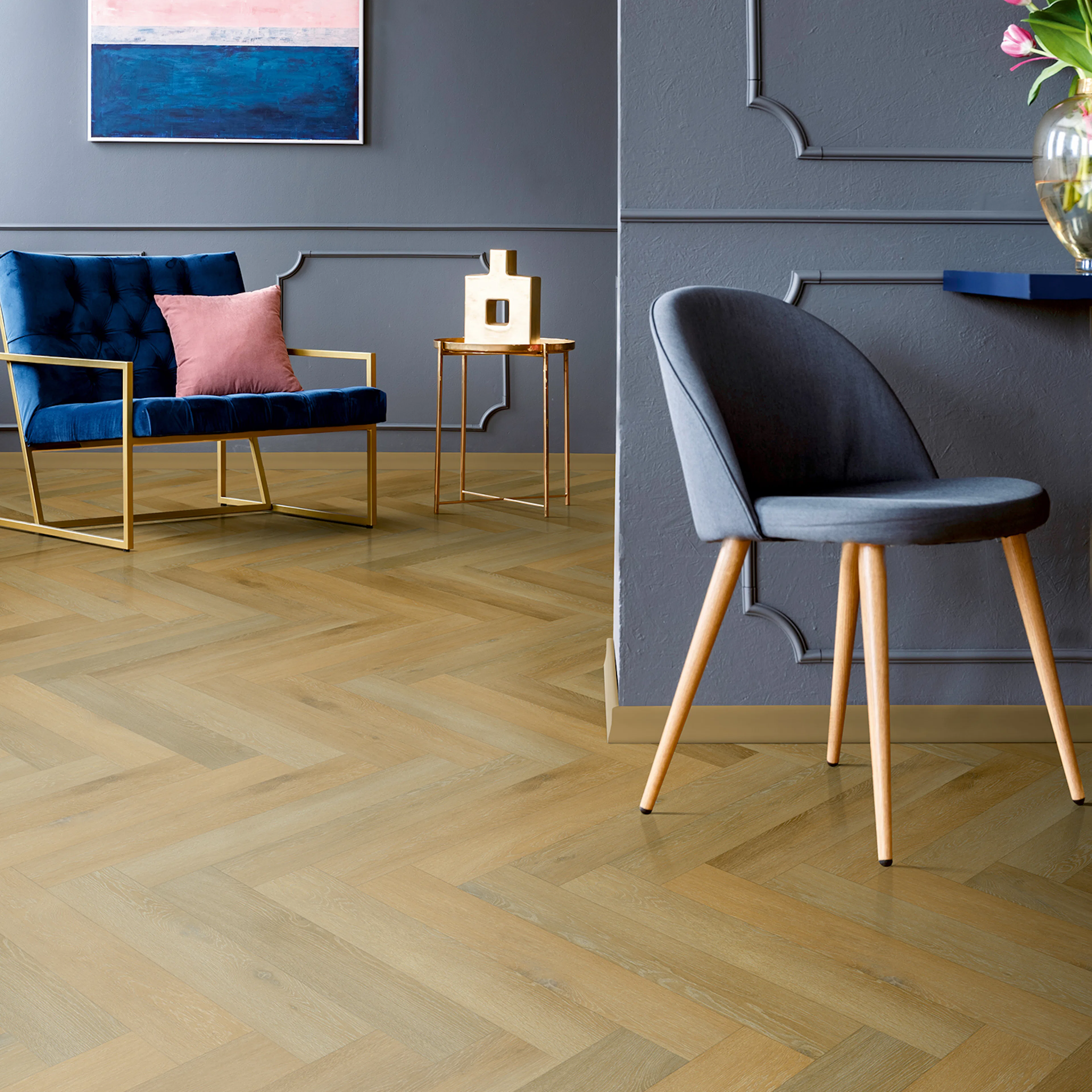 Vinylgolv Aspecta Contours Multilayer 0,55 Iconic Oak Albano Herringbone