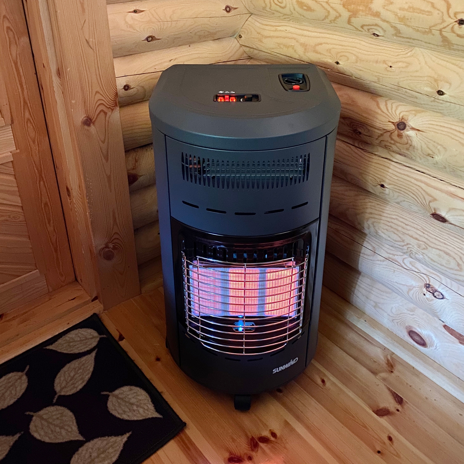 Gasolvärmare Sunwind Fan-Tastic 230V Gasolkamin med Hjul