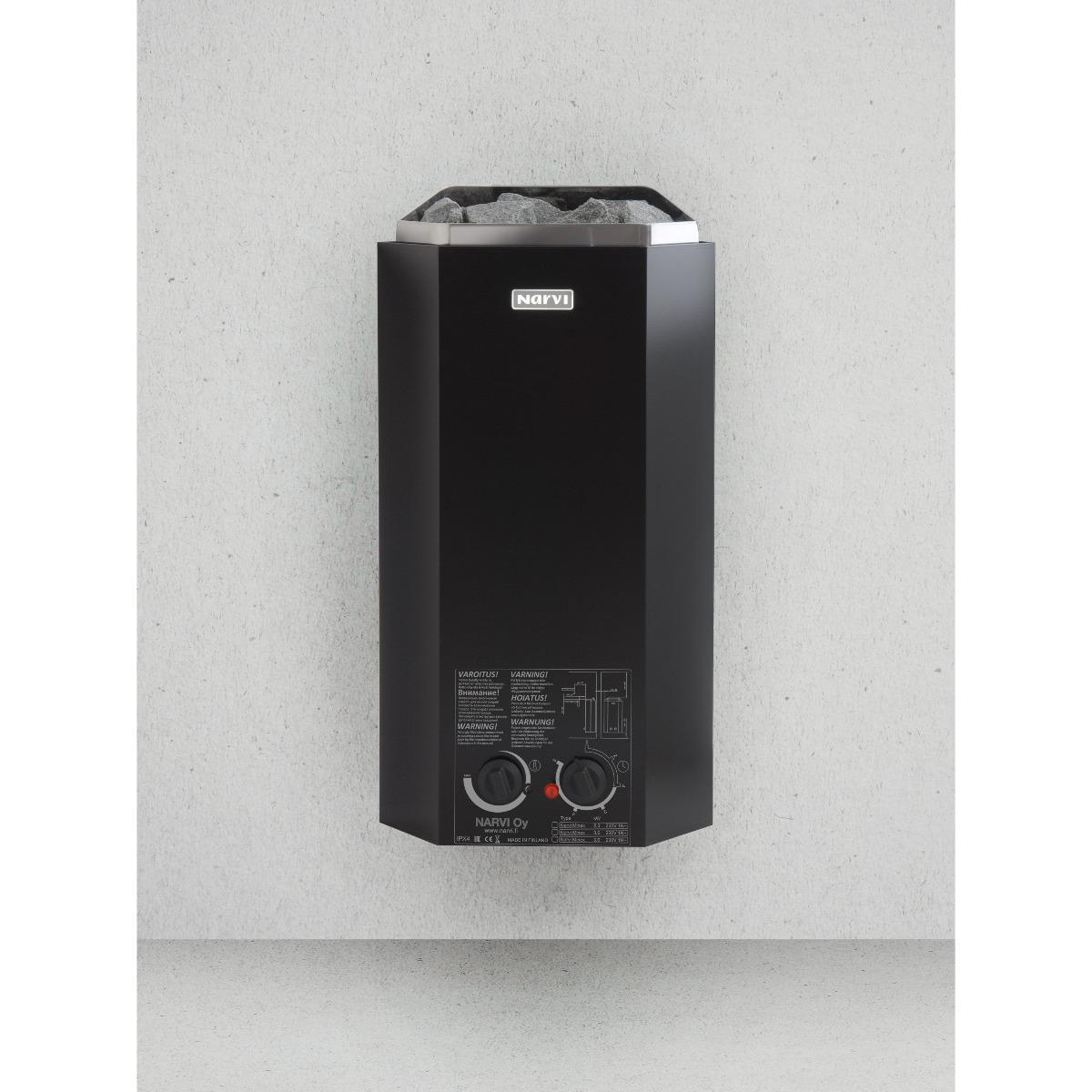 Bastuaggregat Narvi Minex 3,0 kW Svart Svart