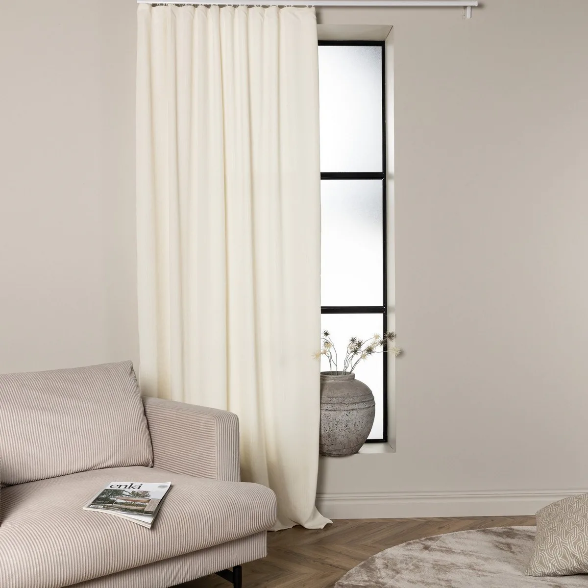 Elma Curtain Manchester - Offwhite - 140*240 - Multi tape Offwhite, Längd: 240 cm