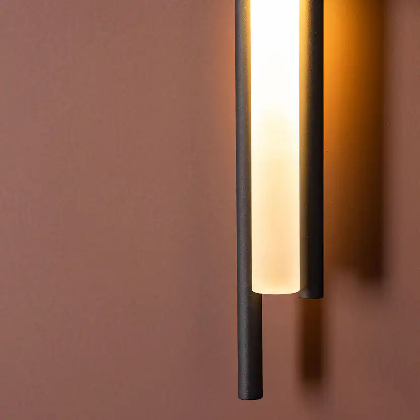 Inomhus Vägglampa Venture Home Clermont Svart/Vit Järn & Akryl