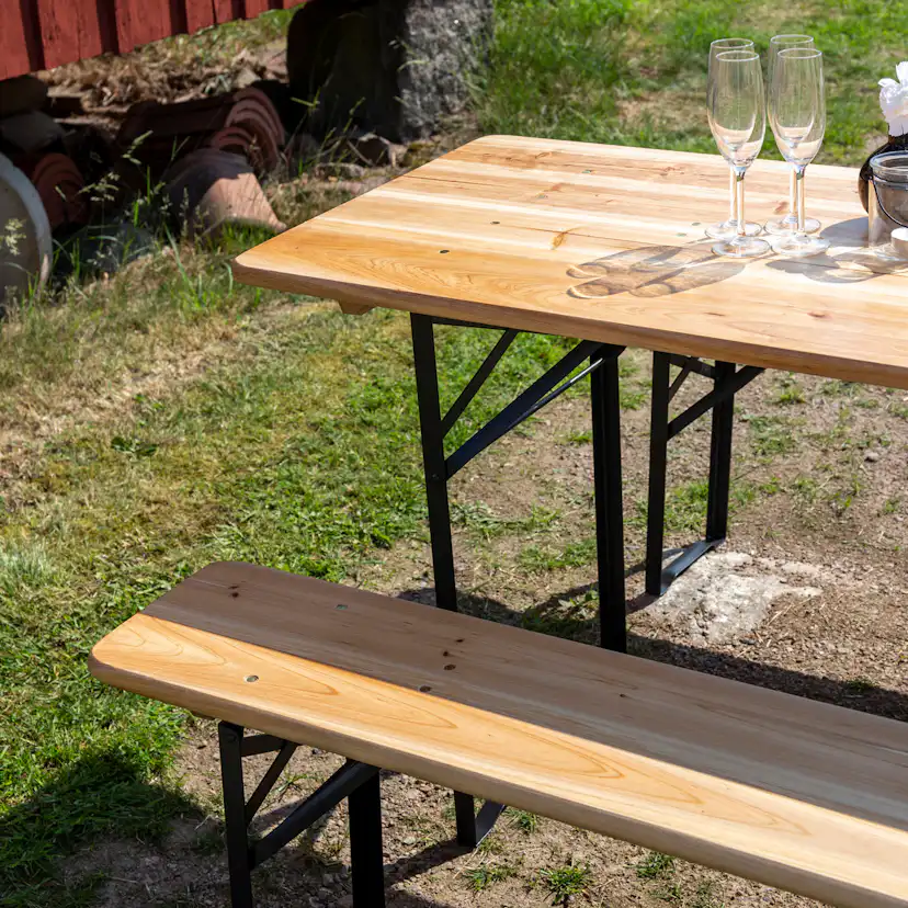 Bänkbord Venture Home Guniess Ihopfällbart Picknickbord med 6 Sittplatser