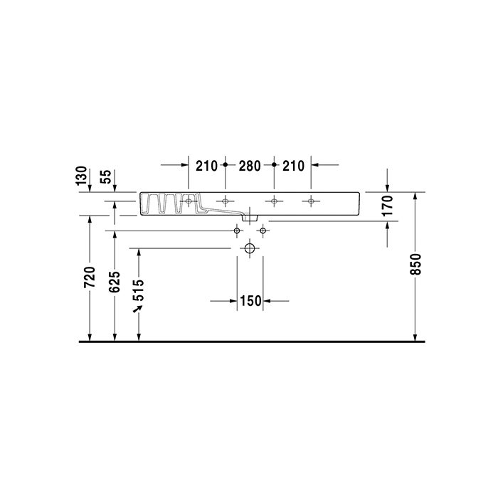 Tvättställ Duravit Vero 0329
