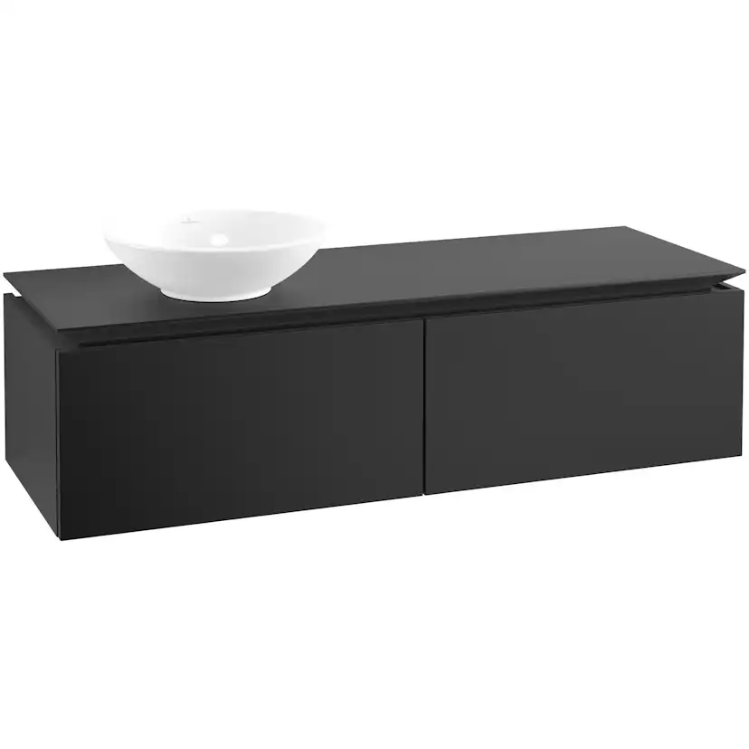 Tvättställsskåp Villeroy & Boch Legato Kompakt 1400 med 2 Lådor för Ocentrerat Ytmonterat Tvättställ