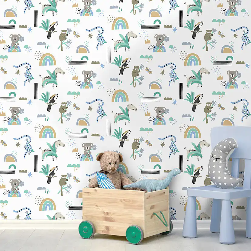Tapet Holden Dream Catcher Abstract Animals Blue Teal 13352
