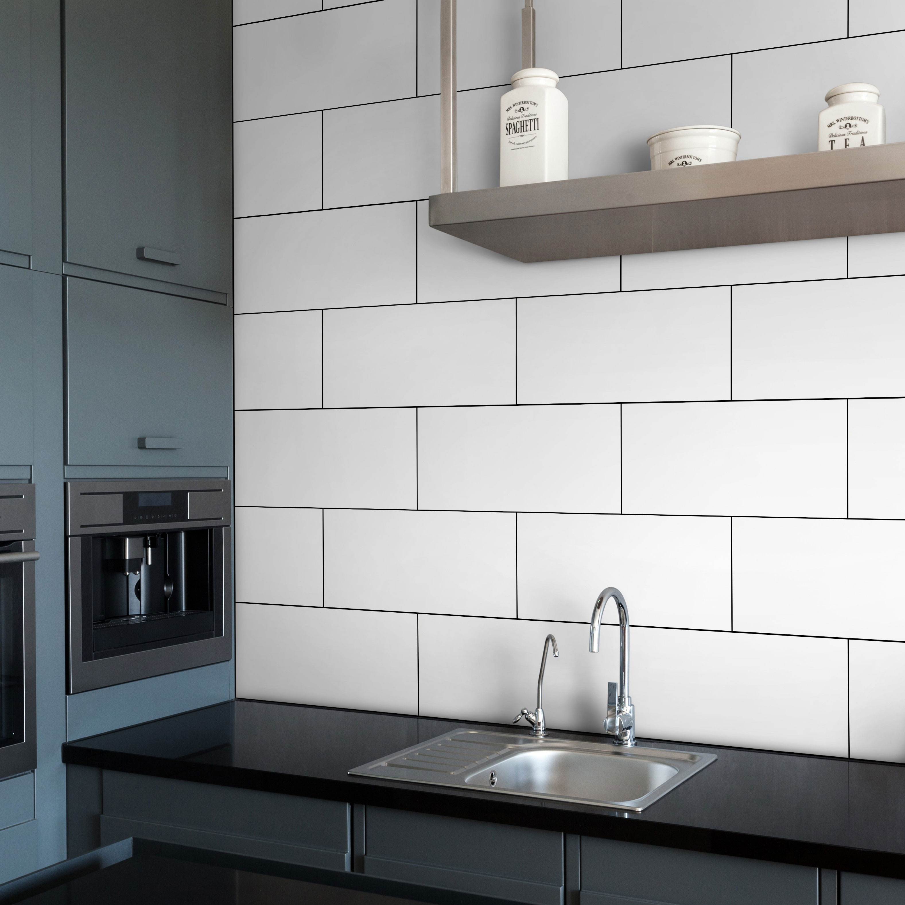 Kakel Classico Vit Blank 20x50 cm