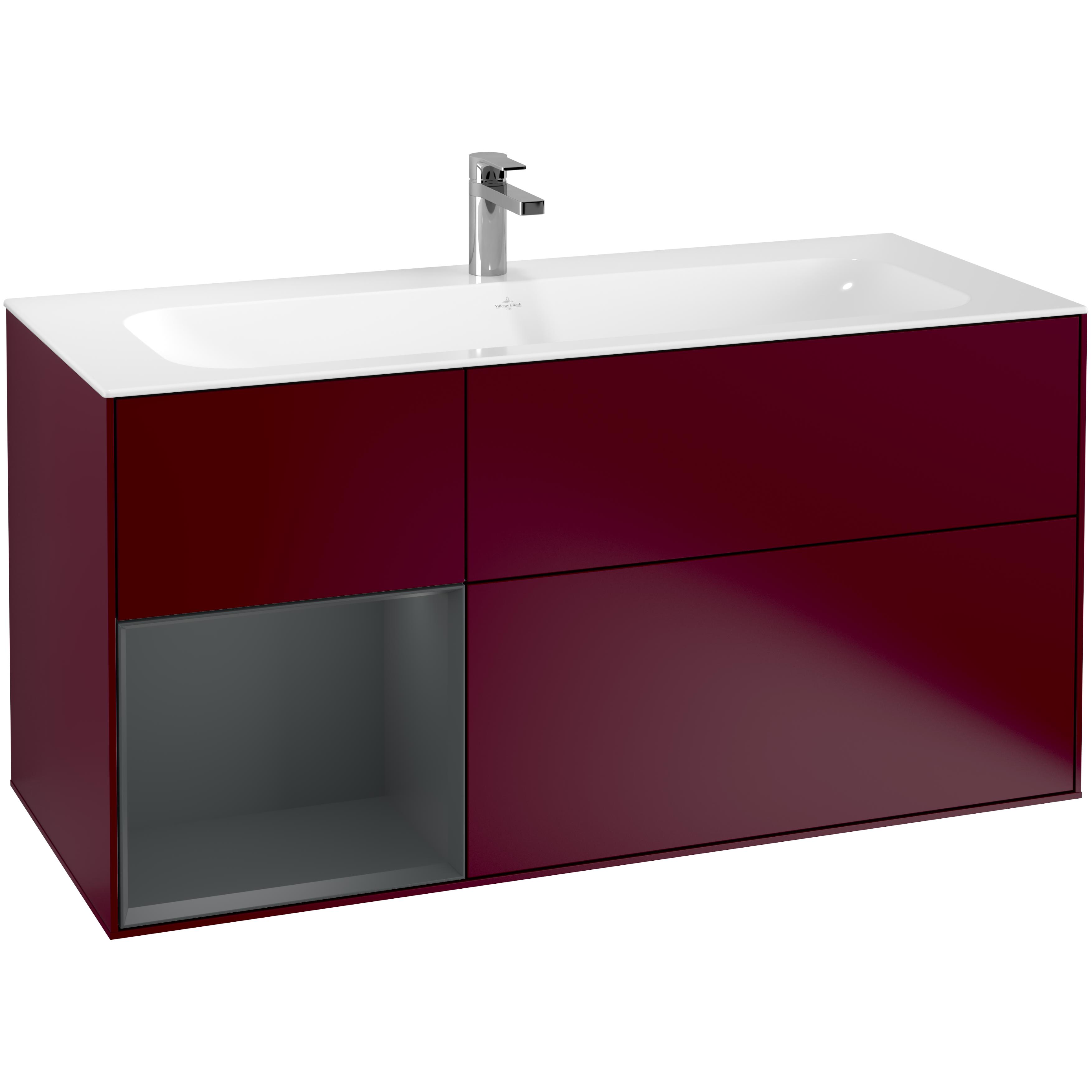 Tvättställsskåp Villeroy & Boch Finion F060HGHB Pion Mattlack/Midnattsblå Mattlack, Lucka Vänster