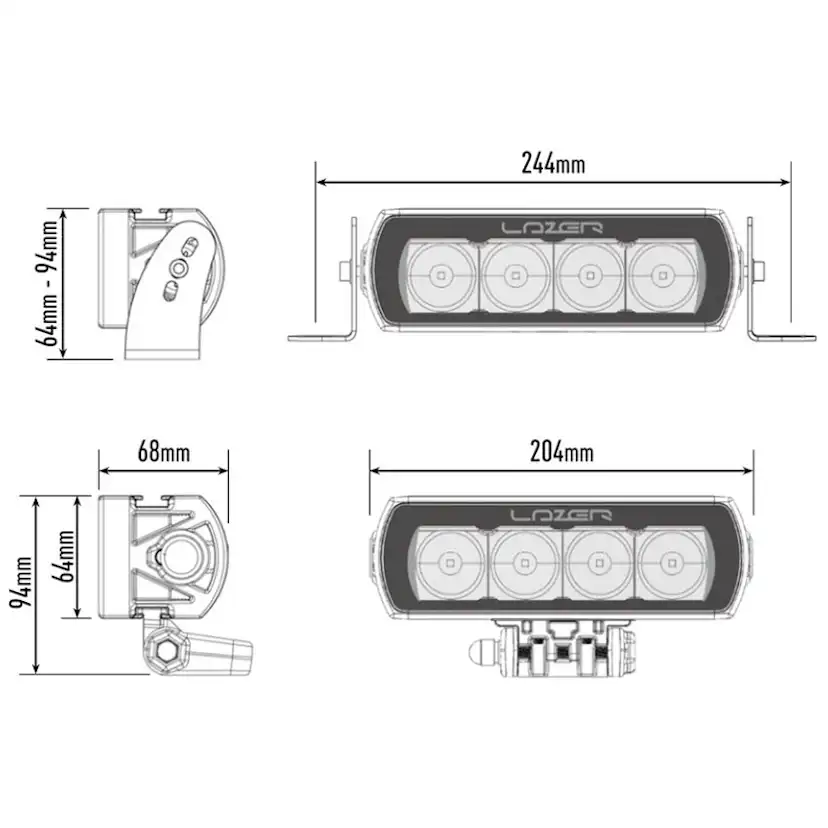 Extraljus Lazer LED ST4 Evolution