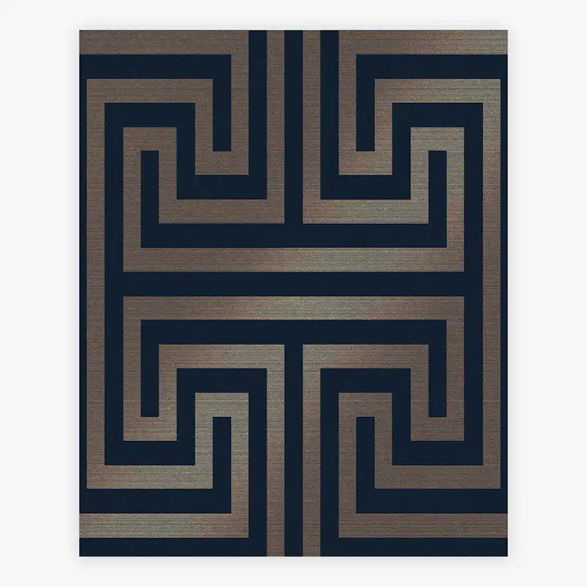 Tapet NEXT Metallic Greek Key Navy