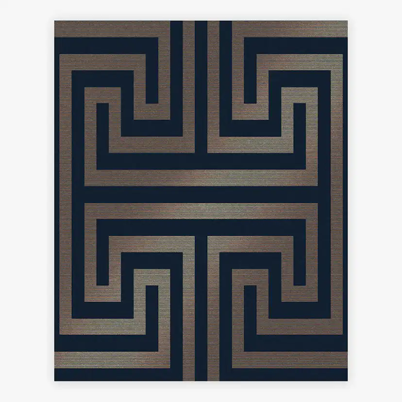 Tapet NEXT Metallic Greek Key Navy