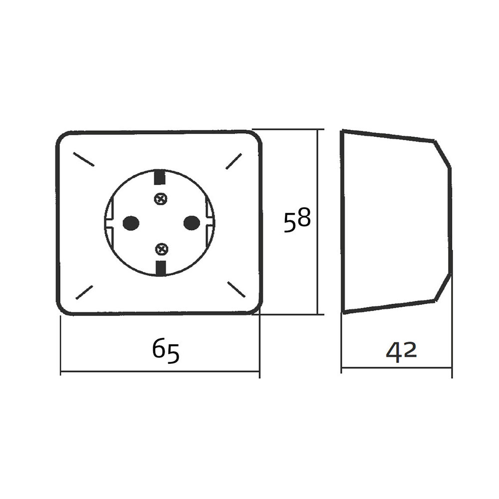 Uttag 1-v RS mj sk utv RV Renvit