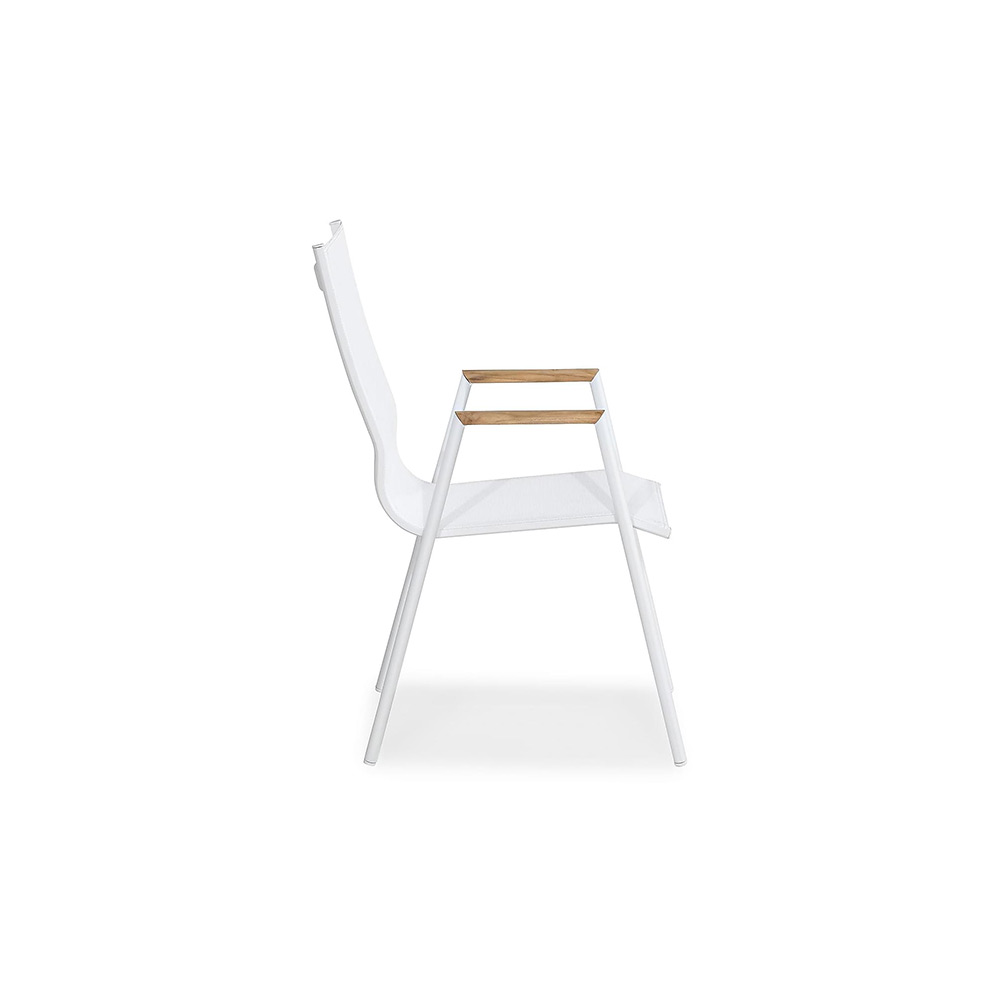 Las Vegas Karmstol Vit/Teak