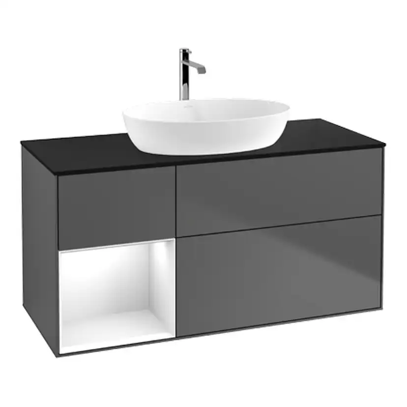 Tvättställsskåp Villeroy & Boch Finion med 3 Lådor Hylla och Bänkskiva för Fristående Tvättställ från Artis & Collaro