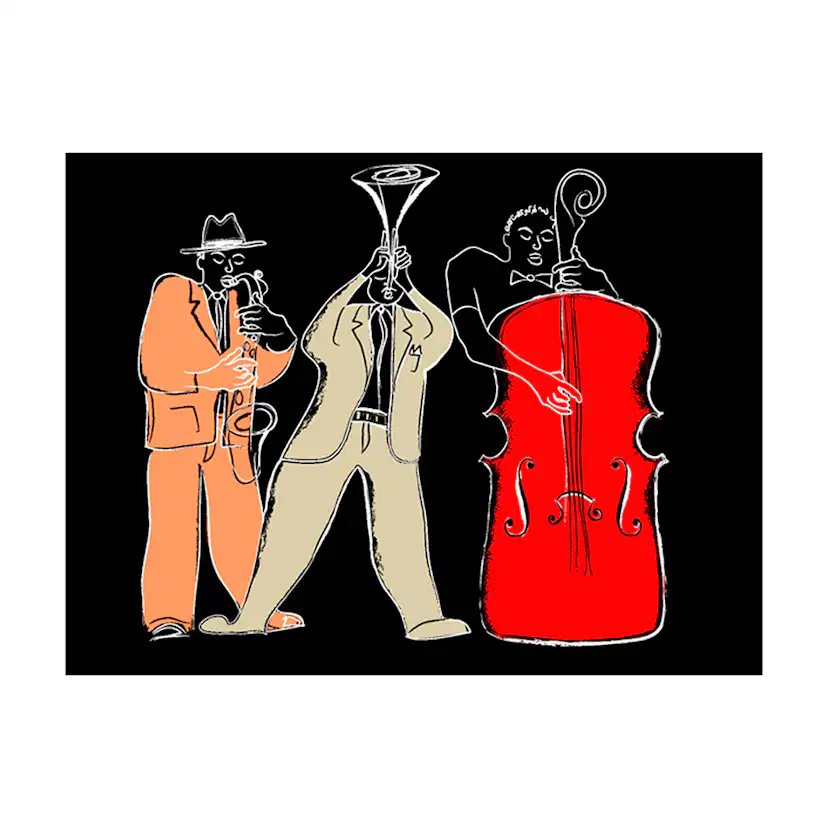 Fototapet Arkiio Musical Instruments Jazz