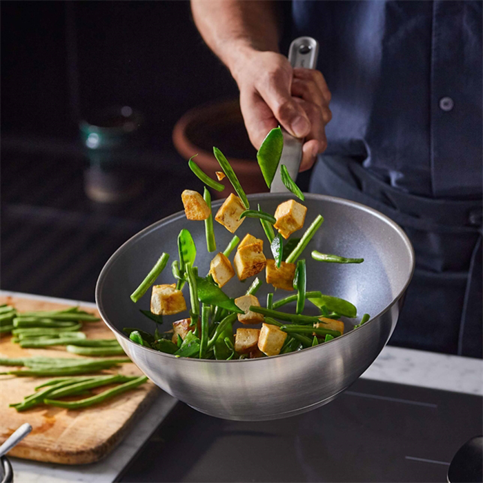 Wokpanna Fiskars All Steel 28 cm Med Non-Stick Beläggning