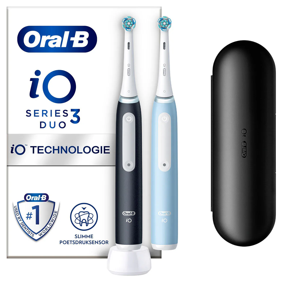Eltandborste Oral-B iO3 Duo Matt Black/Ice Blue