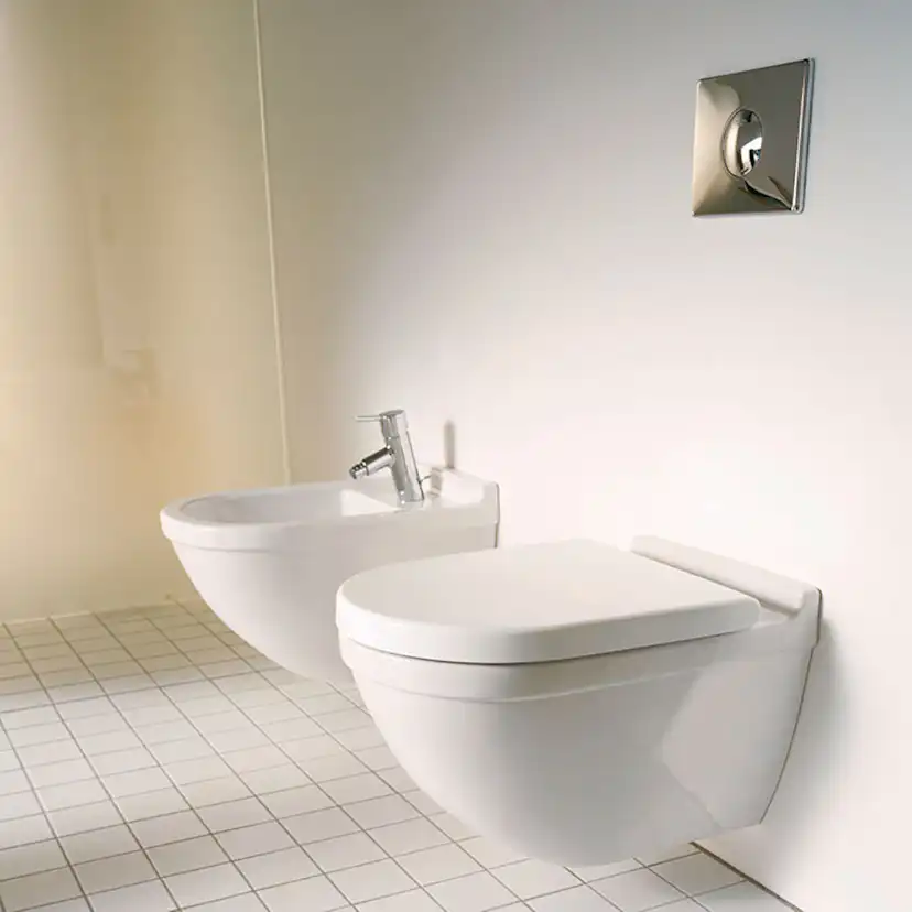 Vägghängd Toalettstol Duravit Starck 3 252709 Rimless utan Toalettsits