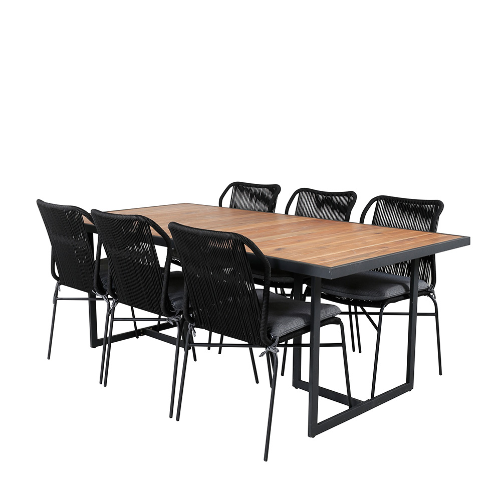 Matgrupp Venture Home King med 6 Julle Stapelbara Matstolar