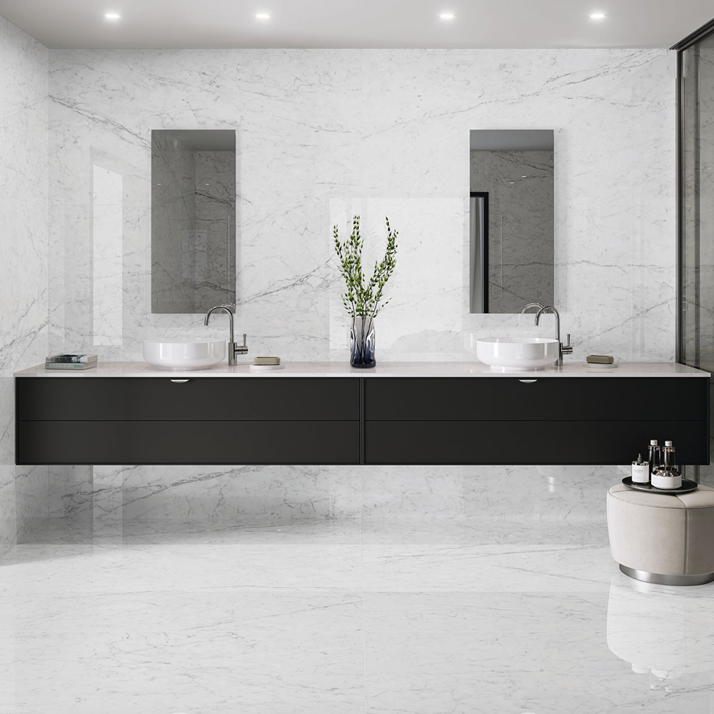 Klinker Lhådös Carrara Marmor Blank 60x120 cm