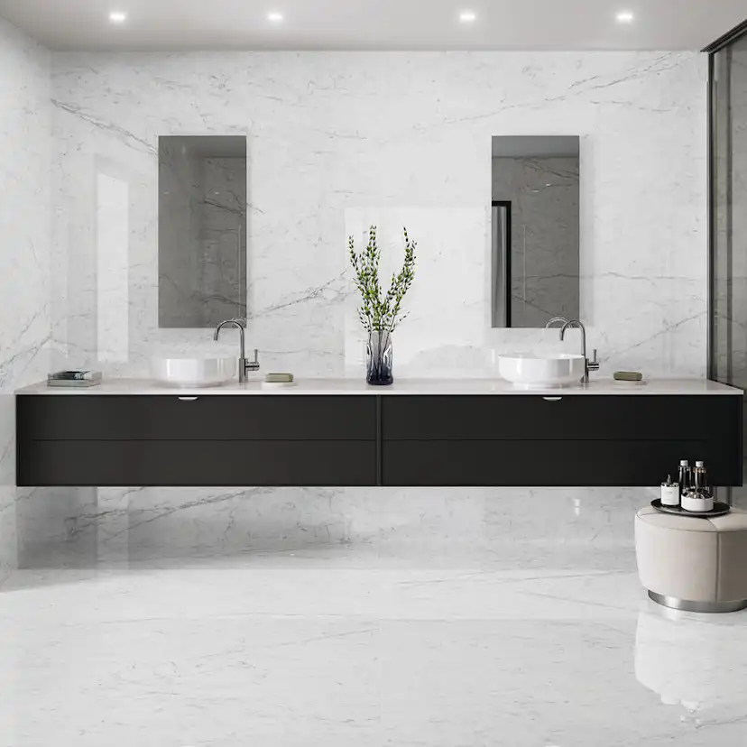 Klinker Lhådös Carrara Marmor Blank 60x120 cm