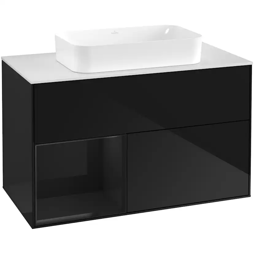 Tvättställsskåp Villeroy & Boch Finion med 2 Lådor Hylla och Bänkskiva för Fristående Tvättställ