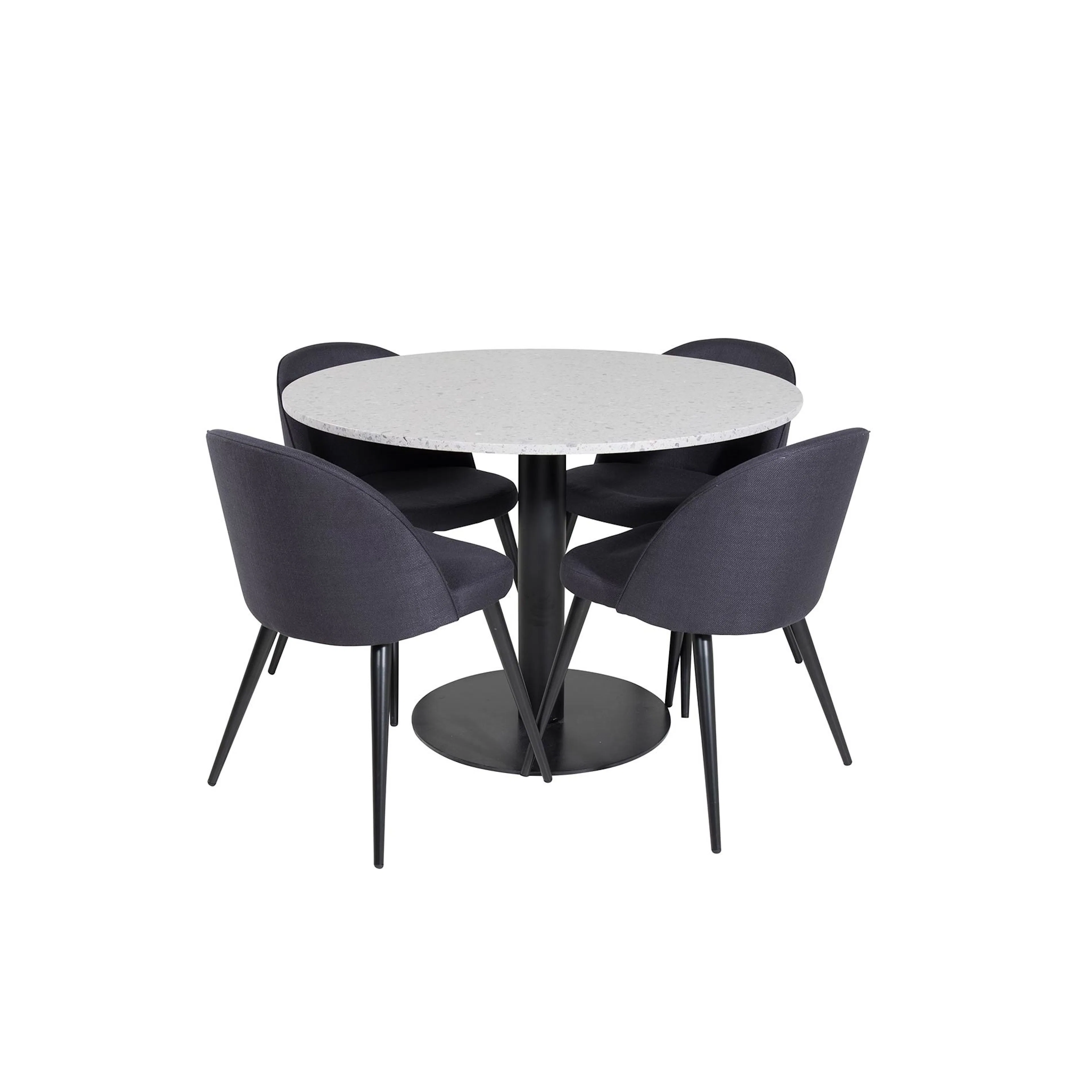 Razzia Table - Grey / Black+Velvet Chiar Black Fabric_4 Grå/Svart