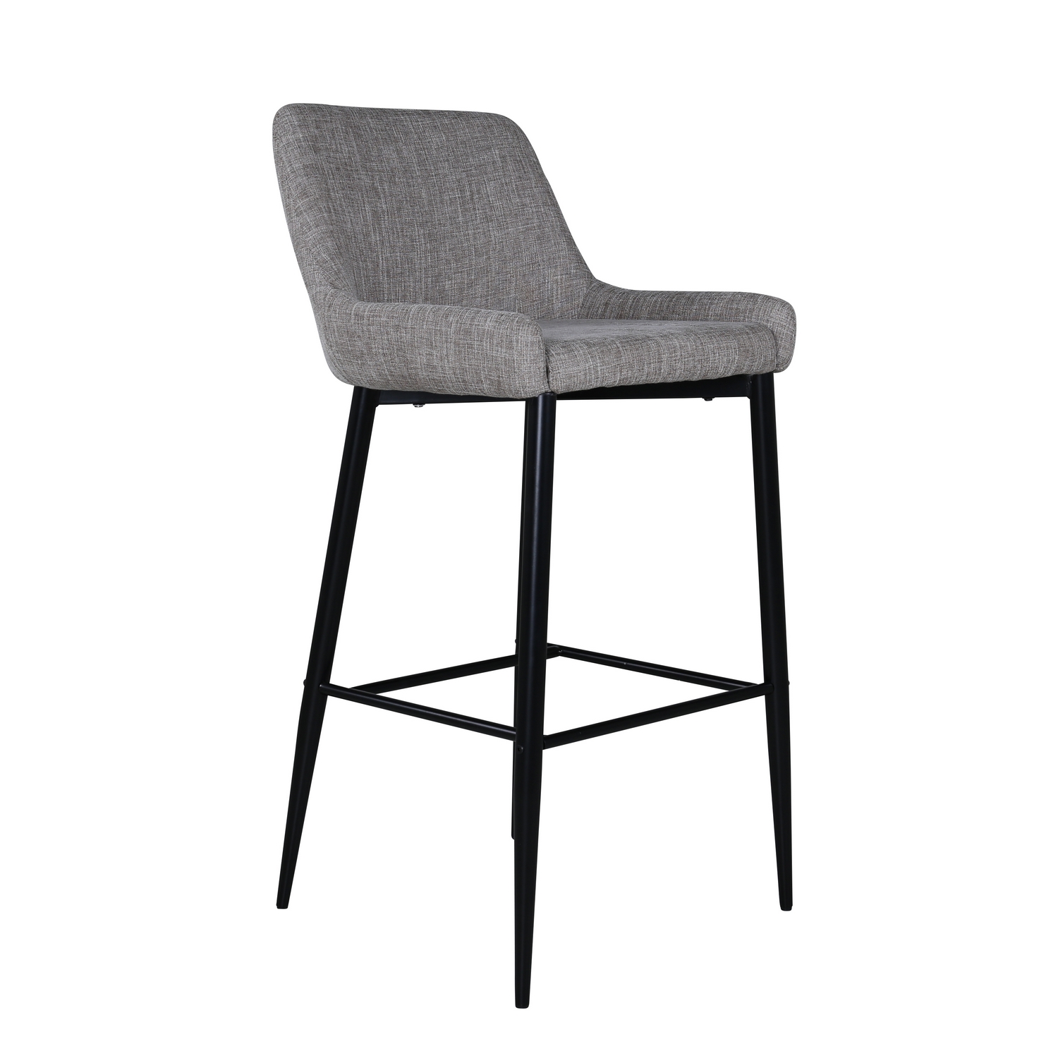 Plaza Bar Chair - Black / Beige Fabric (Polyester linen ) Beige/Svart