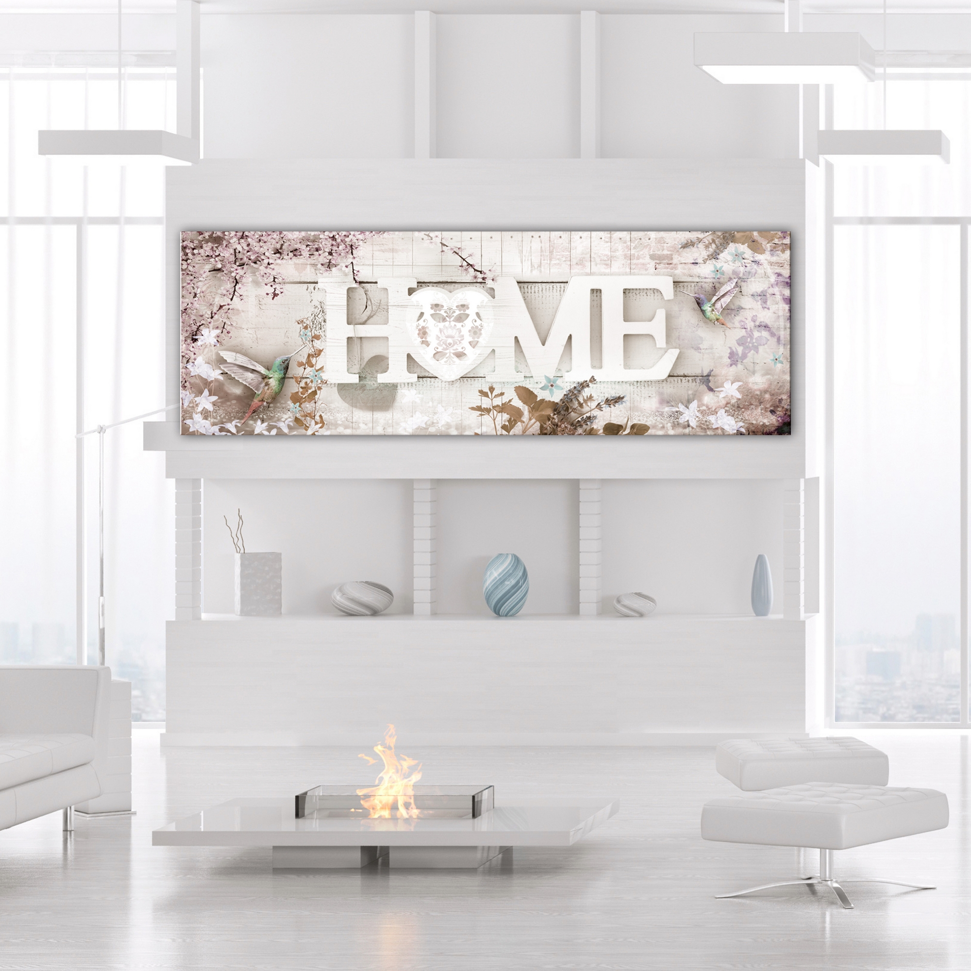 Tavla Arkiio Home and Hummingbirds Beige