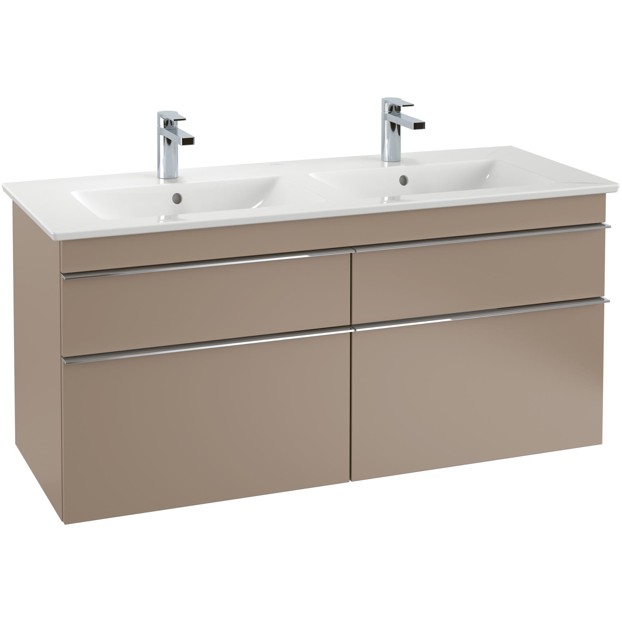 Tvättställ villeroy & Boch Venticello 4111DL01 Vit Alpin, Med Bräddavlopp, Med 2 Blandarhål, för Två Trehålsblandare