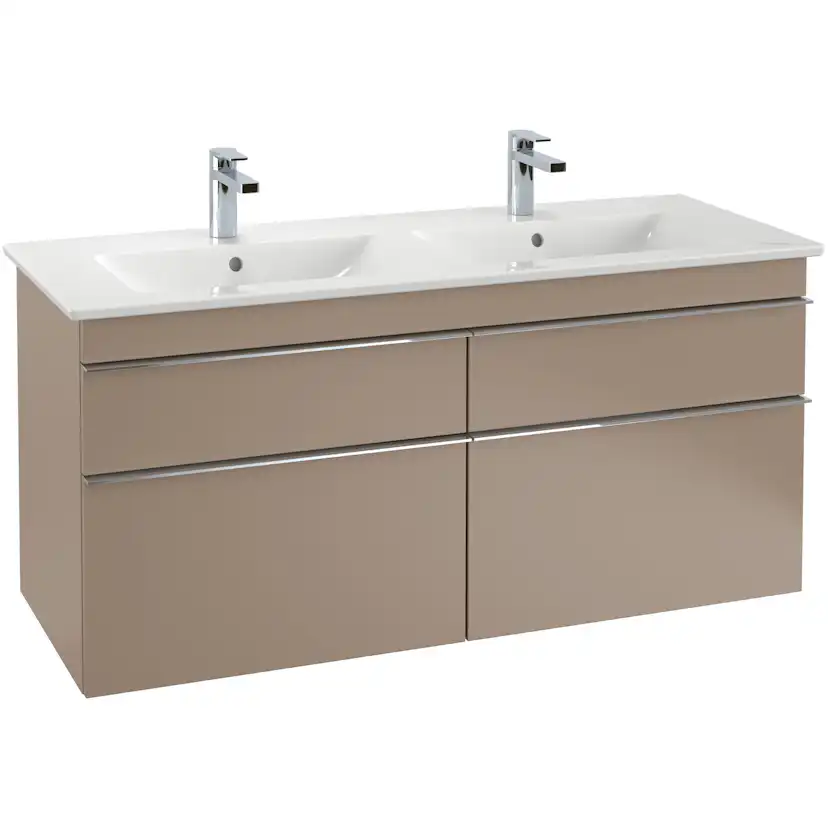 Tvättställ villeroy & Boch Venticello 4111DL01 Vit Alpin, Med Bräddavlopp, Med 2 Blandarhål, för Två Trehålsblandare