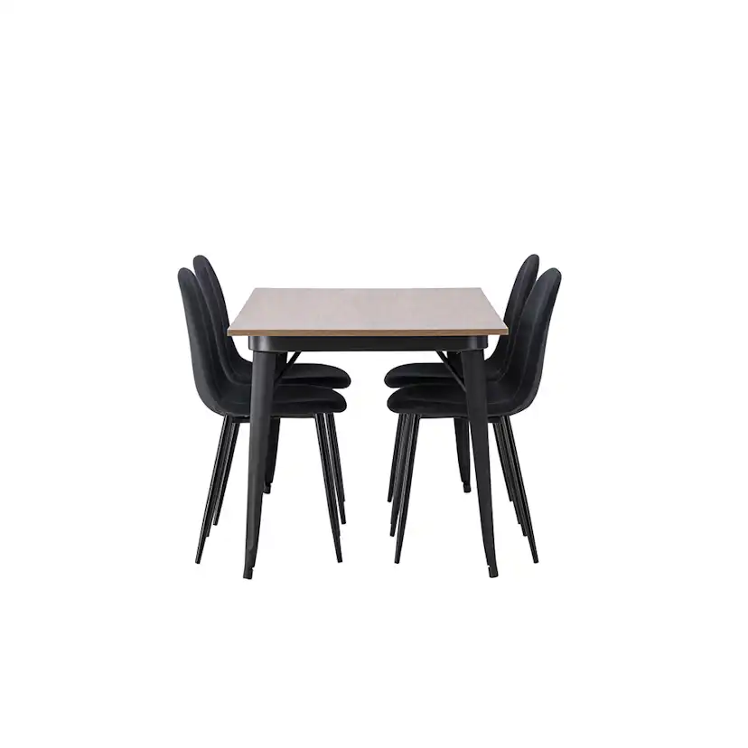 Matgrupp Venture Home Tempe 140 cm med 4 Polar Stolar