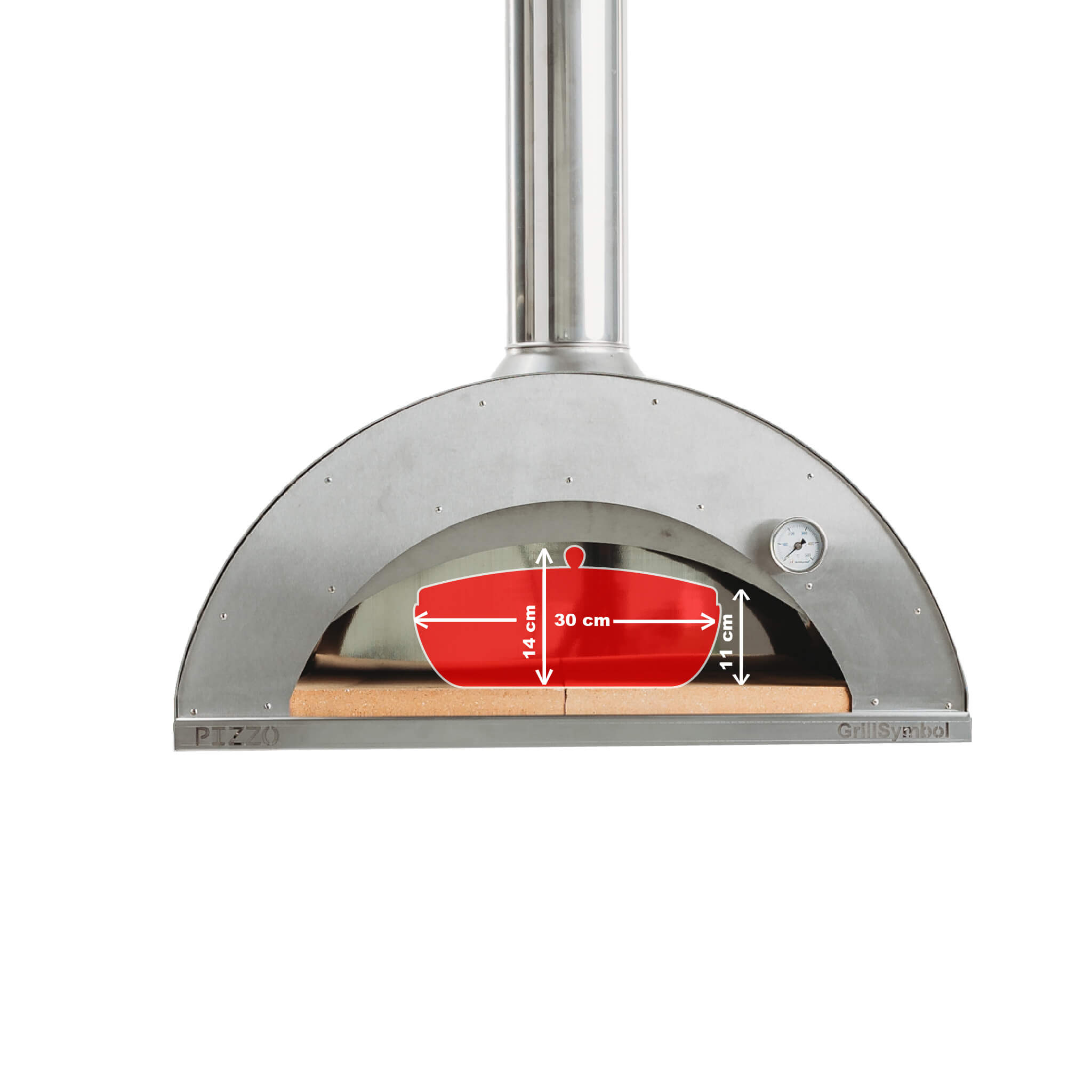 Pizzaugn GrillSymbol Pizzo med Pizzabord Inox