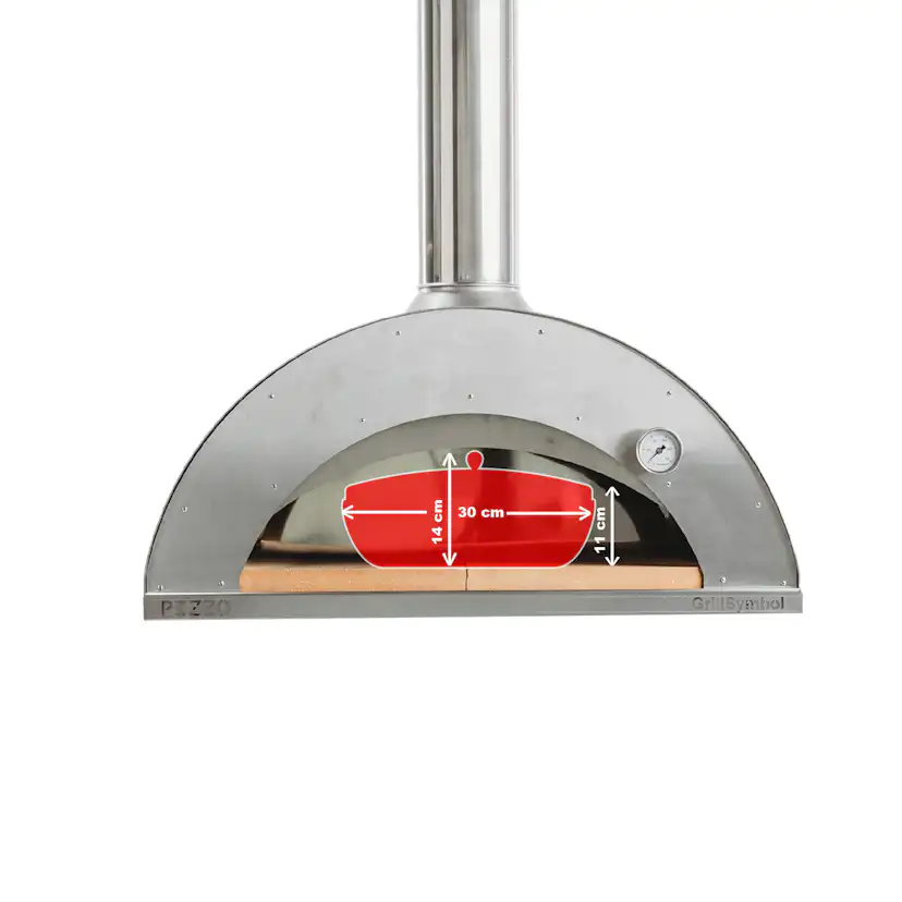 Pizzaugn GrillSymbol Pizzo med Pizzabord Inox