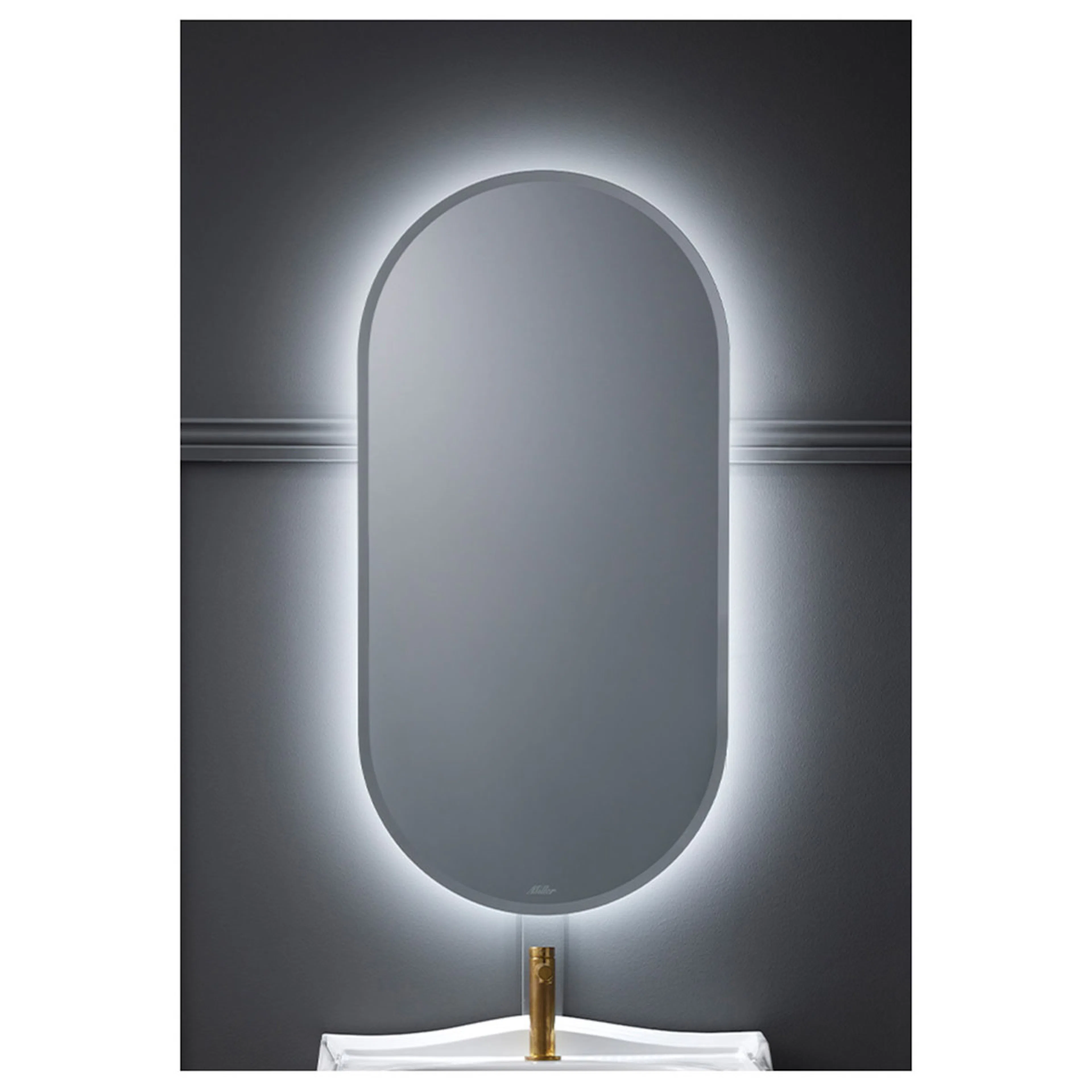 Spegel Ambient DIM Oval400x80 Classic 400x800 mm