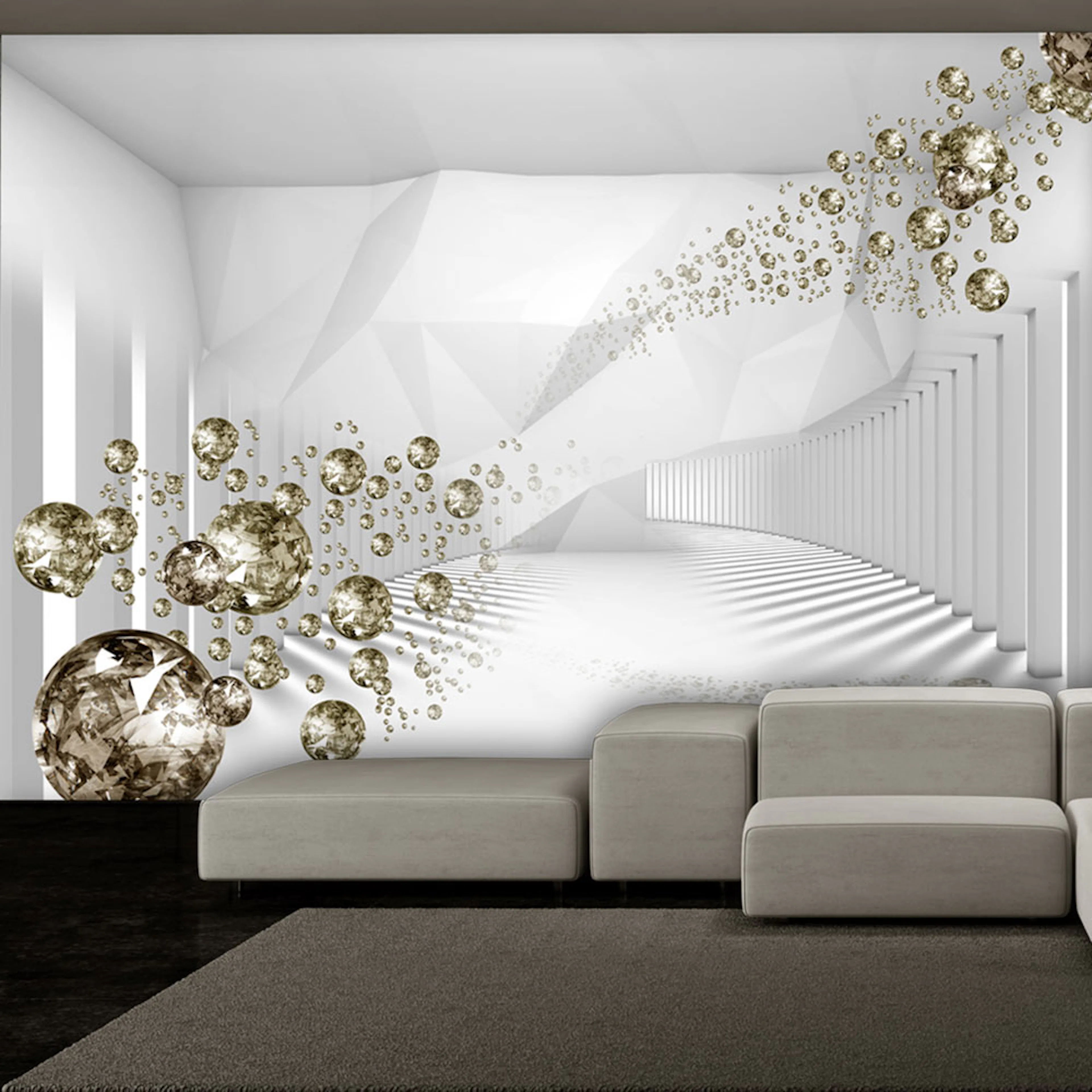 Fototapet Arkiio Diamond Corridor Grey