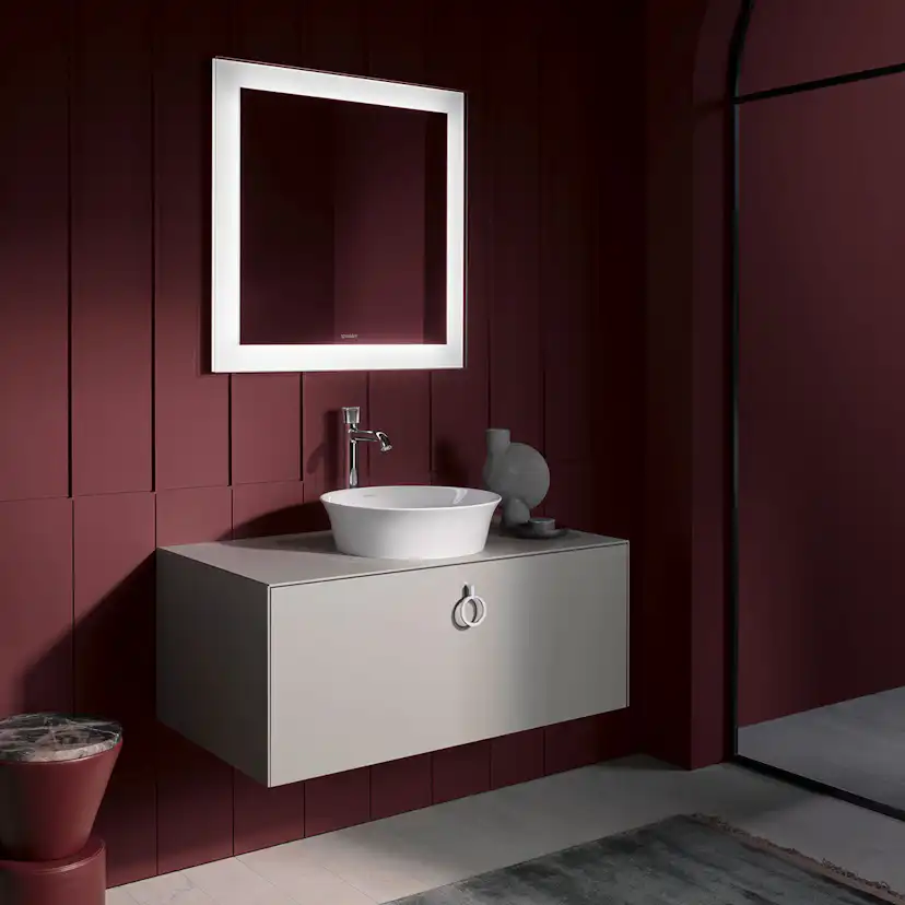 Tvättställ Duravit White Tulip för Placering på Bänkskiva Vit Högblank 430 mm