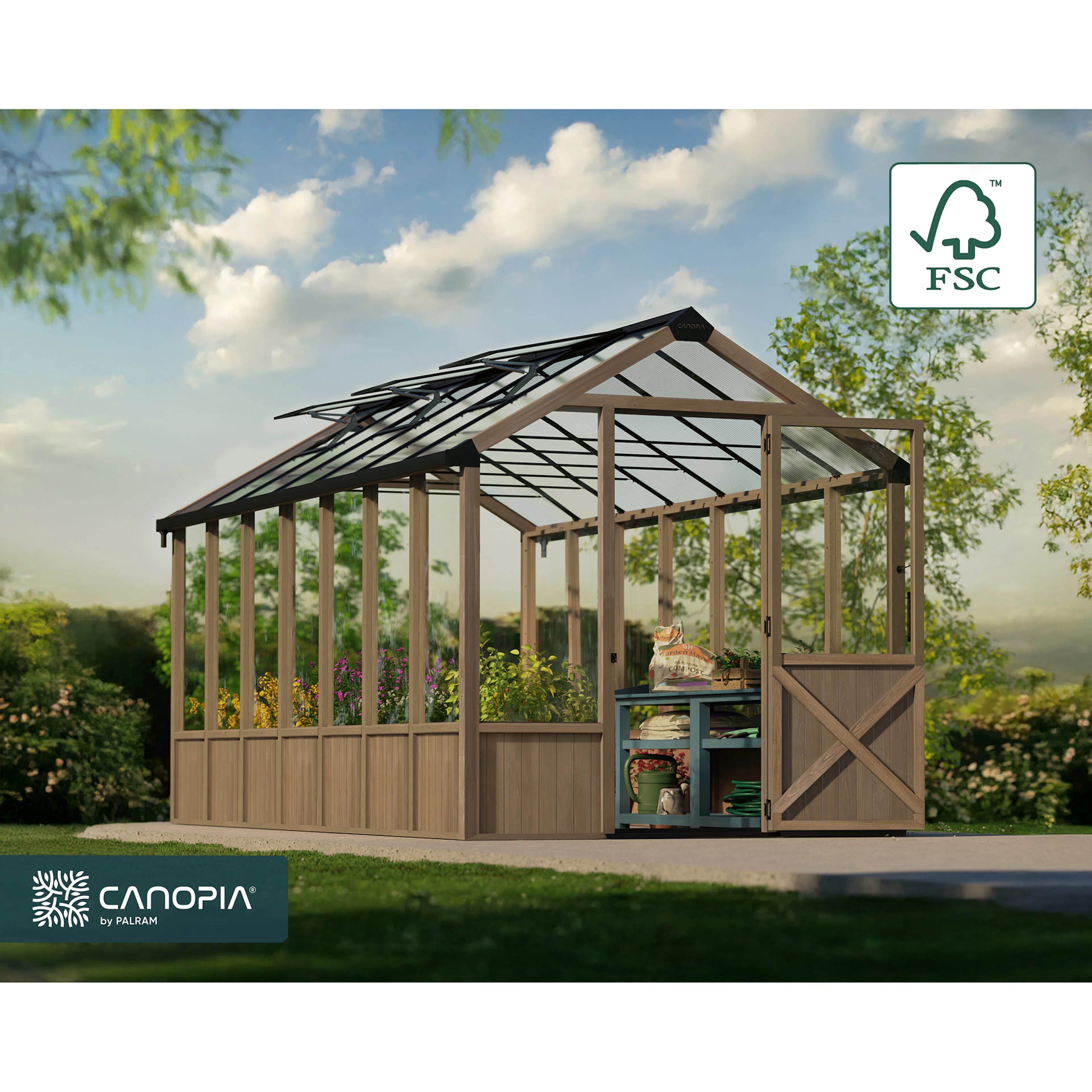 Canopia Natura - Växthus i cederträ, byggsats