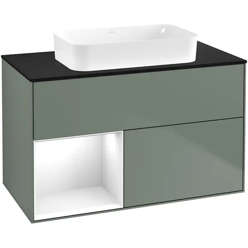 Tvättställsskåp Villeroy & Boch Finion med 2 Lådor Hylla och Bänkskiva för Fristående Tvättställ