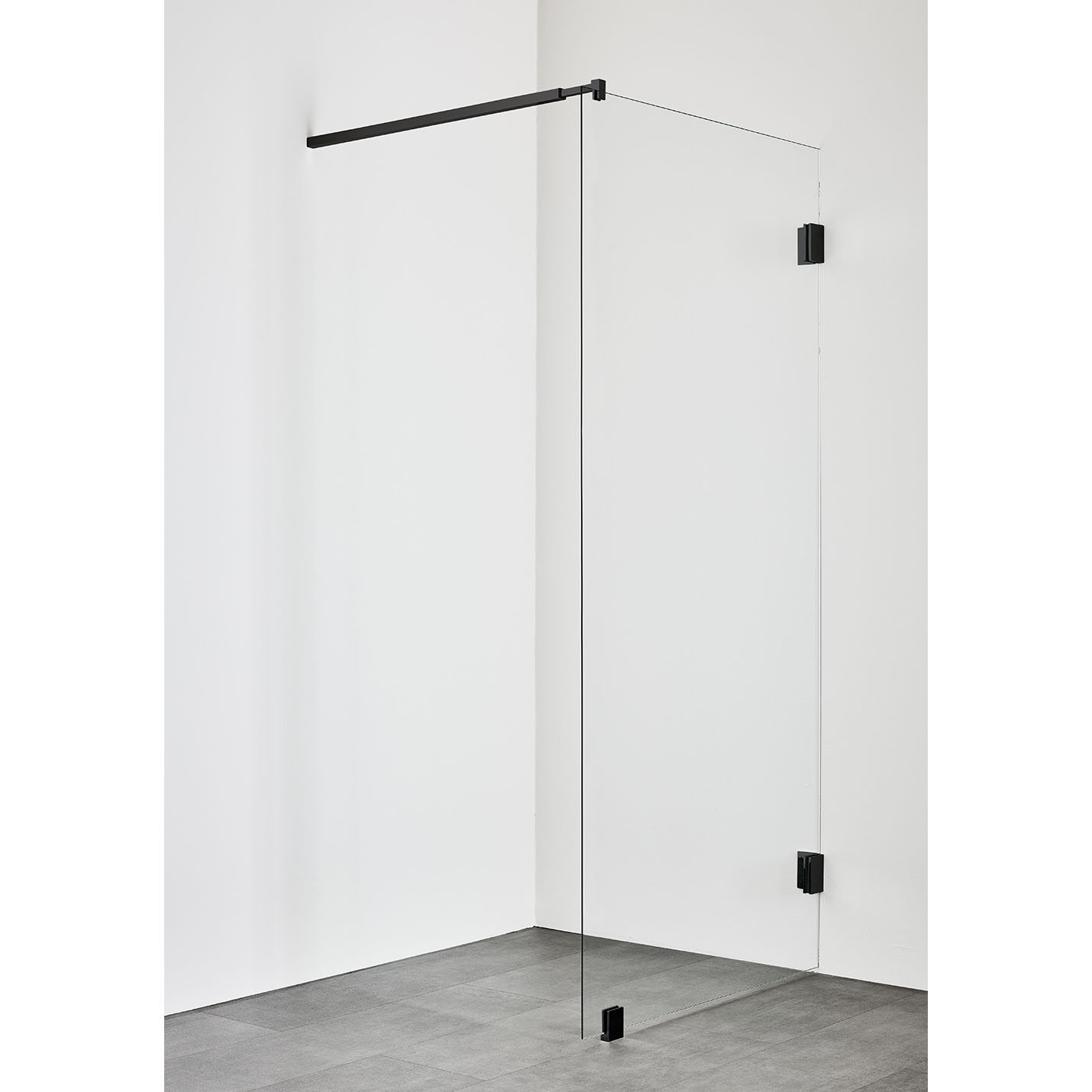 DUSCHVÄGG INFINITY 80 SVART Svart , Bredd: 784 mm