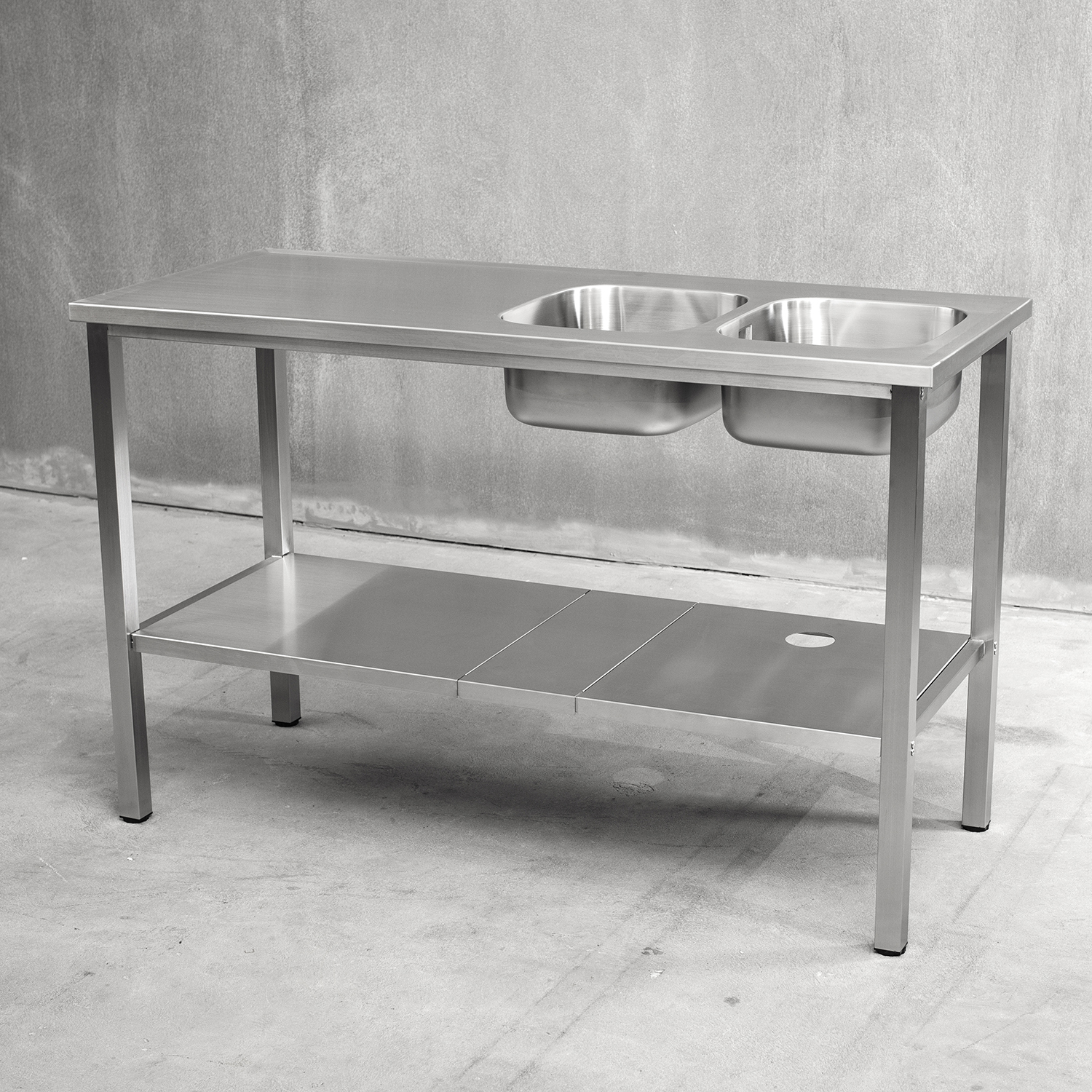 Bänkstativ Vilan Stainless Variant Stativ och Underhylla med hål