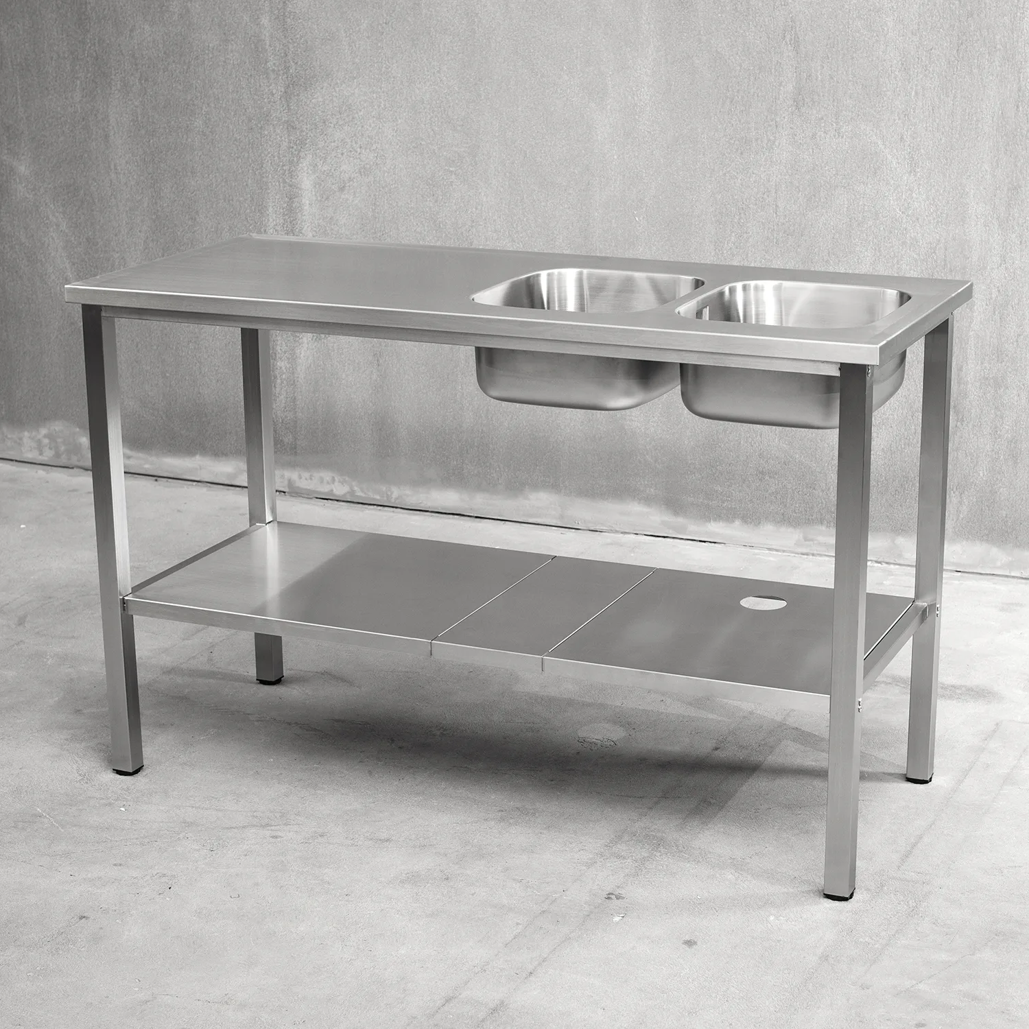 Bänkstativ Vilan Stainless Variant Stativ och Underhylla med hål