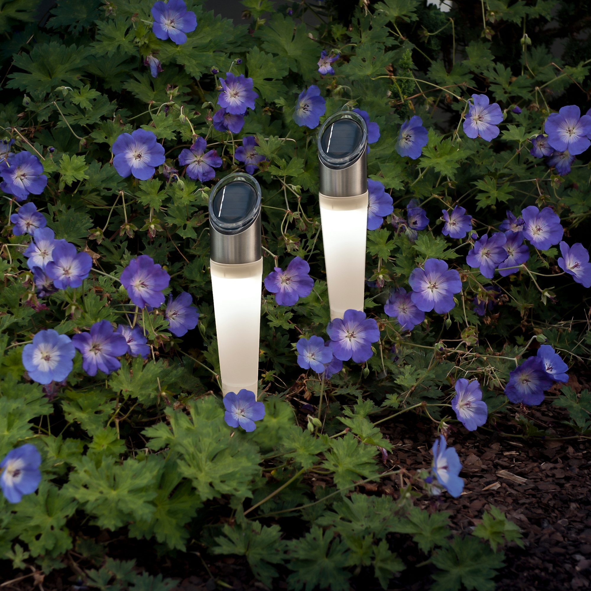 Solcellslampa Gnosjö Konstsmide Assisi Spjut Stående 2-pack