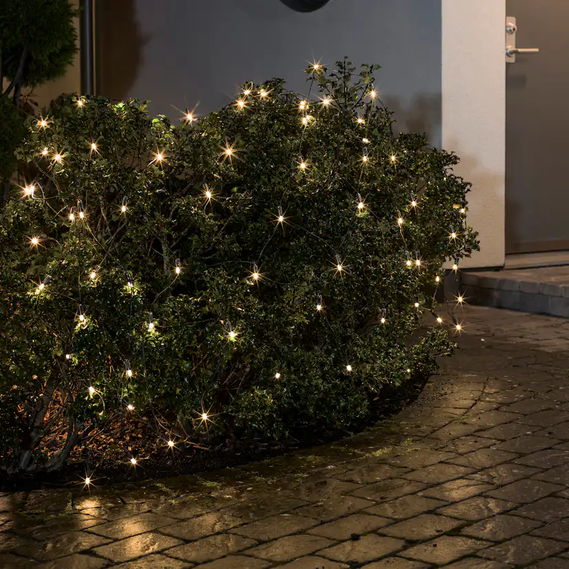 Startset nät 104 LED Varmvit/Svart