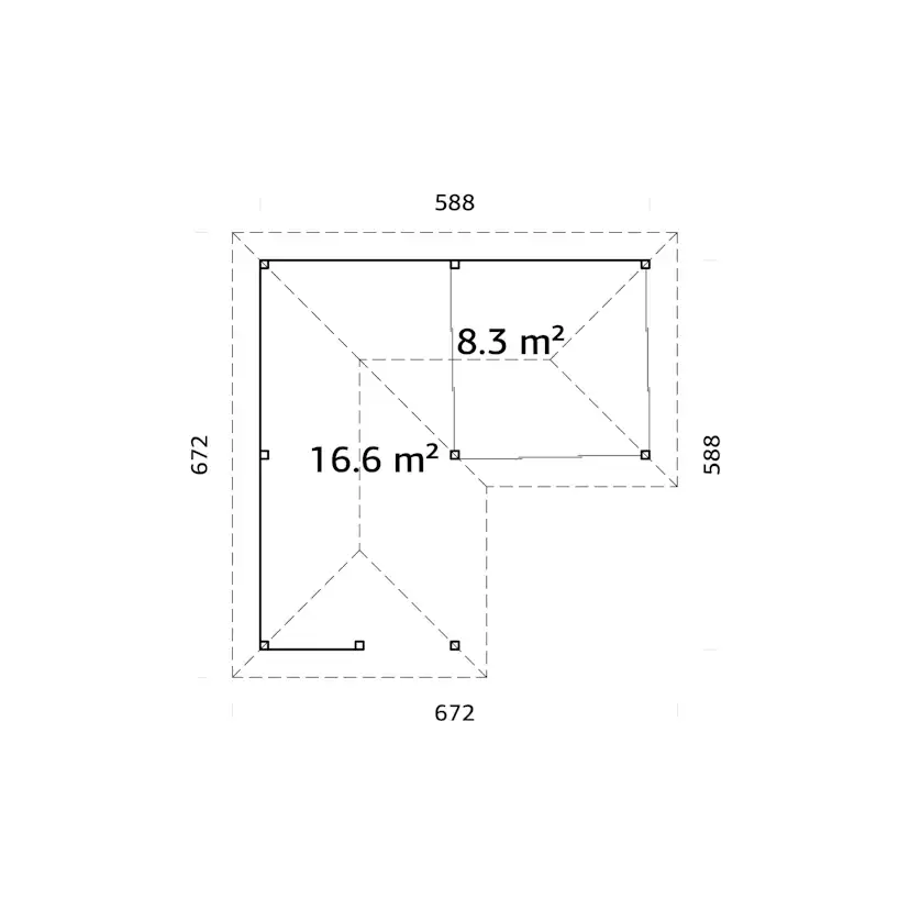 Uterum Palmako Bianca 24,9 m2 Set 210 Slide