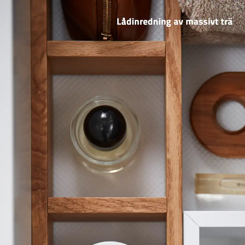 Möbelpaket Miller Badrum New York 600 med Tvättställ och Rund Spegel