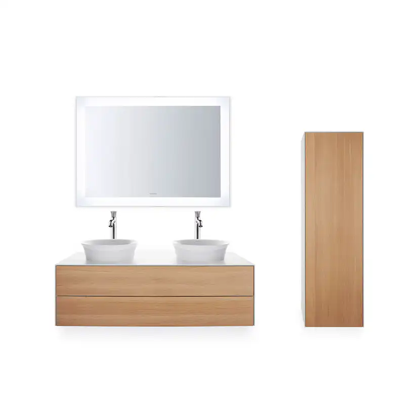 Tvättställ Duravit White Tulip för Placering på Bänkskiva Vit Högblank 430 mm