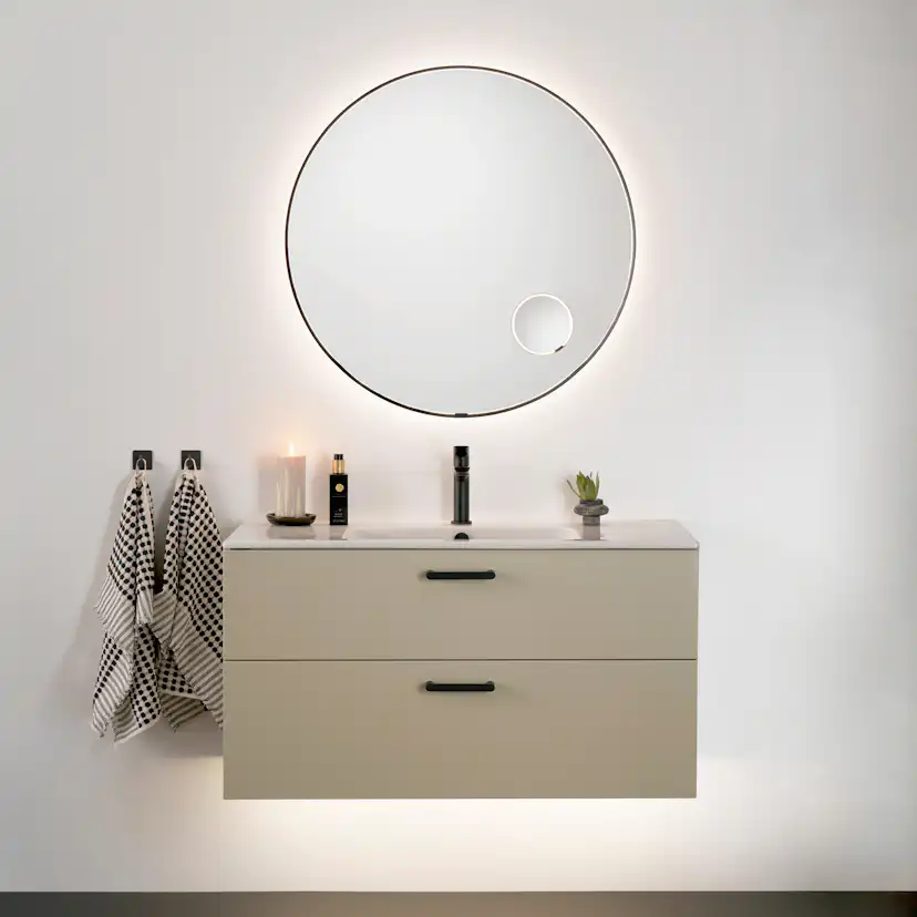 Spegel Macro Design Loop med Ambilight och Löstagbar Förstoringsspegel
